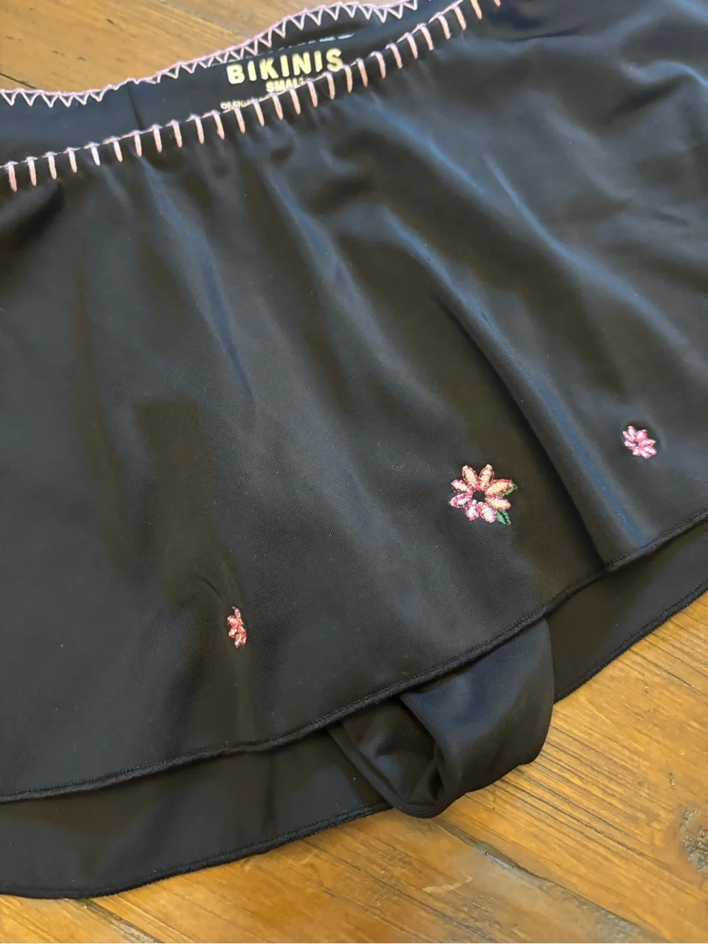 Frankie’s bikini sea fairy black embroidered bikini set